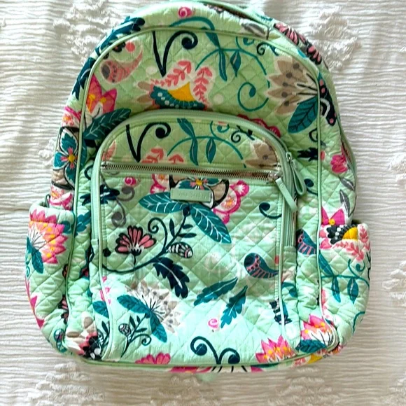 vera bradley floral teal backpack perfect for back to school Vera Bradley Backpack Comparison Guide | KBStyled main image 2